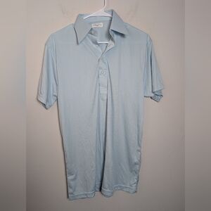 Collars & Co Shirt short Sleeve  Polo Light Blue Sz Small